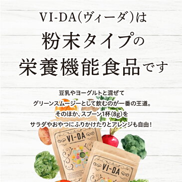 栄養特化型スムージーVI-DA「ヴィーダ」120g 健康 野菜ジュース 青汁ダイエット スムージー グリーンスムージー 乳酸菌無香料・無着色・砂糖不使用 葉酸 サプリ ダイエット 鉄分 粉末 ジュース ドリンク ファスティング スーパーフード 置き換えダイエット ソイプロティン