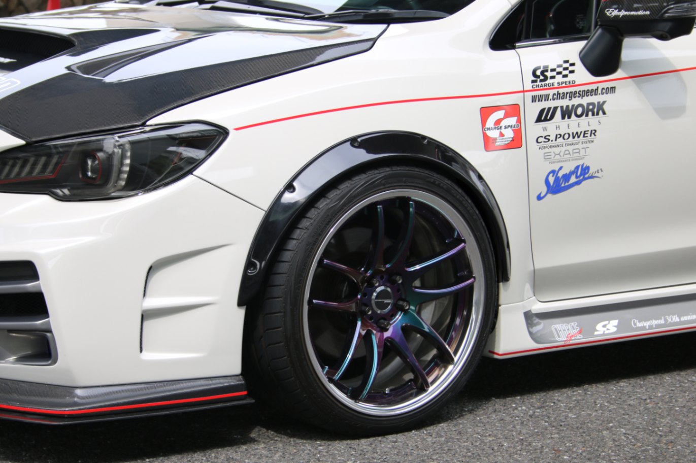 チャージスピード CHARGESPEED レヴォーグ VM# A/B/C オーバーフェンダー フロント用 片側50mmワイド カーボン製