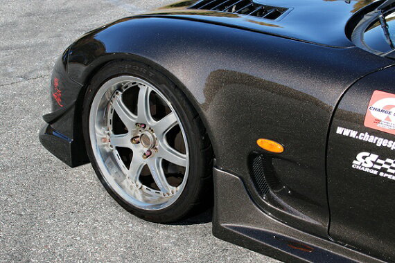 チャージスピード CHARGESPEED RX-7 FD3S D-1 スタイル ベント フェンダー 片側20mmワイド TYPE-2（当社ワイドフェンダー専用）