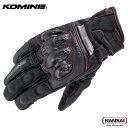 KOMINE(コミネ)プロテクトウインドプルーフウォームグローブHG BLACK RED GK-855