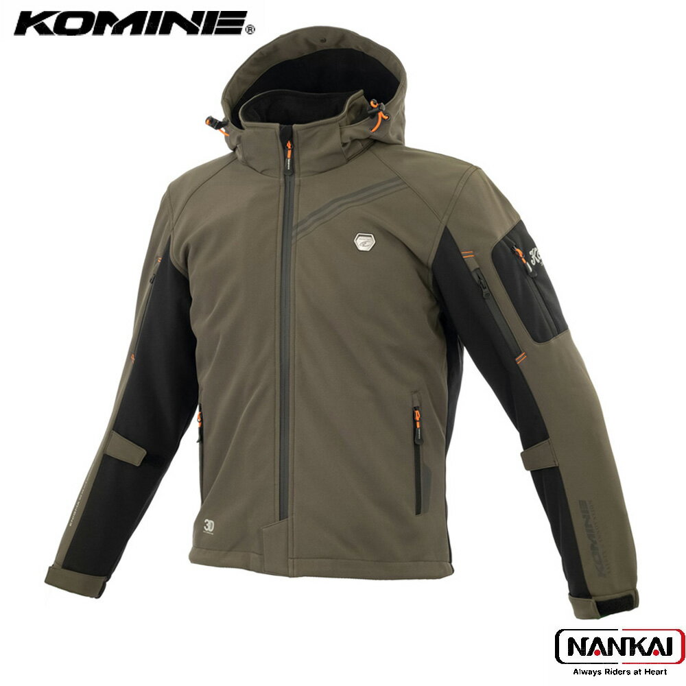 【エントリーで楽天P＋10倍！20日20時〜】 KOMINE コミネ エニグマG2 ソフトシェルパーカ オリーブ JK5795 ブラックフライデー セール(2)