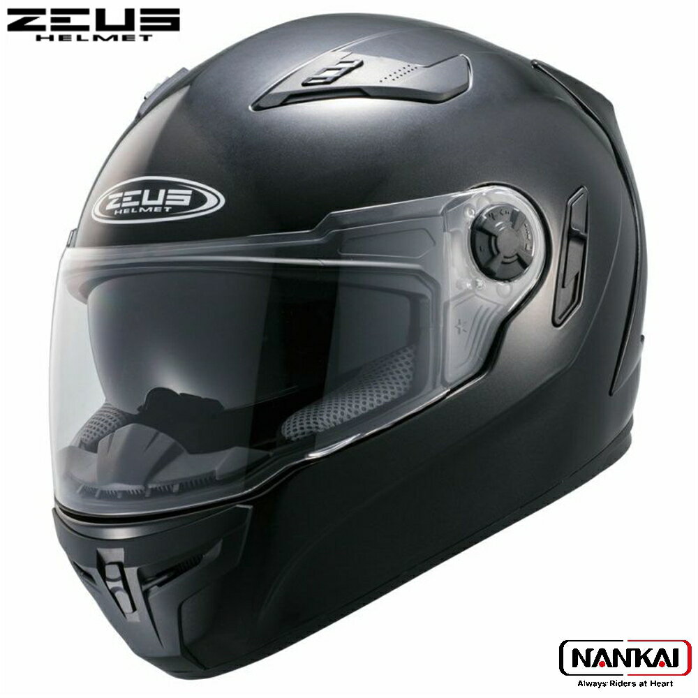 ZEUS HELMET バイク用 フルフェイスヘルメットパールブラック NAZ-105 南海部品