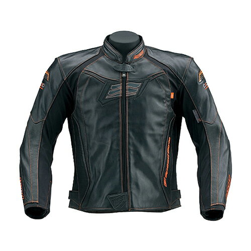 ヒョウドウ HSL516D LEATHER MINERVA D3O BLACK/ORANGE STITCH(CREST) 23秋冬 レザージャケット バイク ウェア