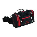 RSタイチ RSB268 ヒップバッグ(L) ブラック/レッド 10L レインカバー付属 3WAY仕様 バイク ウェア