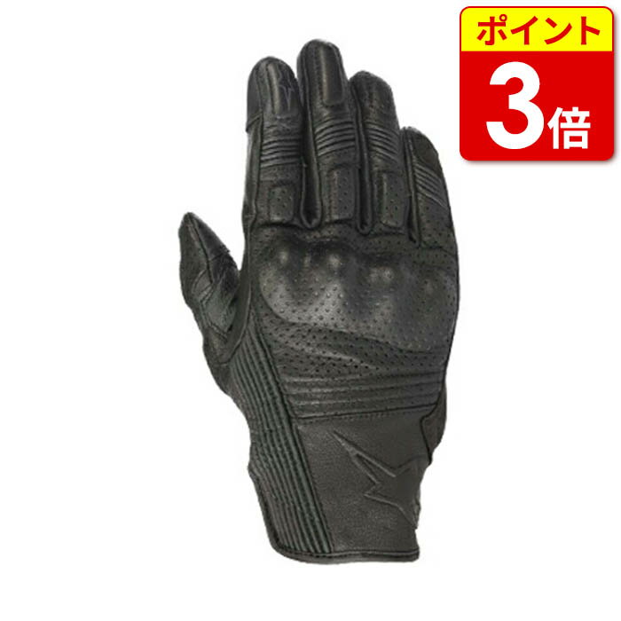 【お買い物マラソン期間中当店P3倍！】【ALPINESTARS アルパインスターズ 】MUSTANG V2 レザーグローブ ブラック/ブラック バイク グローブ 手袋 スマホ