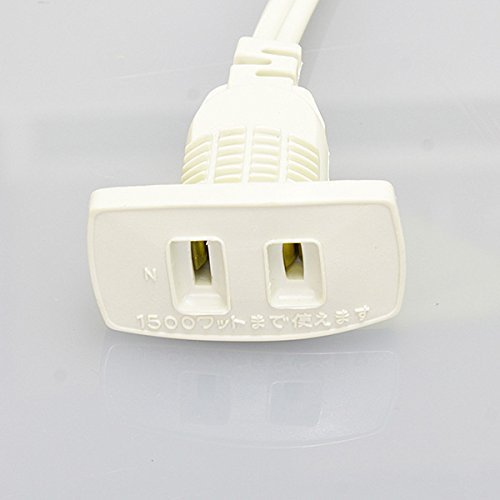 ノア 家具用コンセント（什器用） 1ヶ口コンセント 白 VFFコード1.5m ワンタッチ式 丸穴タイプ 1500Wま..