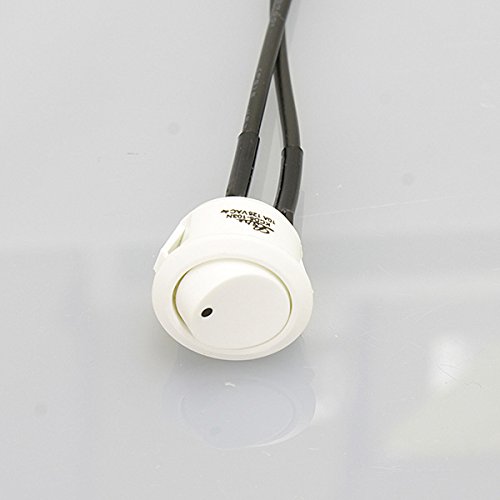 ノア NOATEK(ノアテック) 家具用スイッチ（什器用） 丸形 白 コード長300mm PC付 ワンタッチ式 定格7A1..