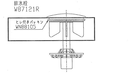 TOTO 洗面化粧台 ストレーナ付排水栓用ヒレ付きパッキン【WN88105】