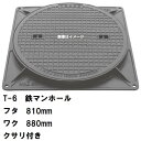鉄マンホール 鉄蓋・枠セット フタ直径810mm 鎖付 T-6中型トラック耐荷重 MHA-750型 沖縄離島不可(鋳鉄製マンホール マンホール の ふた カバー...