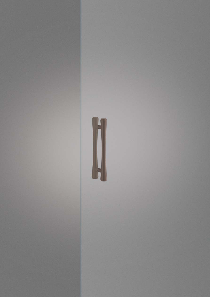 在庫確認可 ユニオン 直送 G1234-25-112-L300 建築用金物 アーキズム ドアハンドル 押し棒 アルミ スレッドラインアンバー 1セット（内外） L300