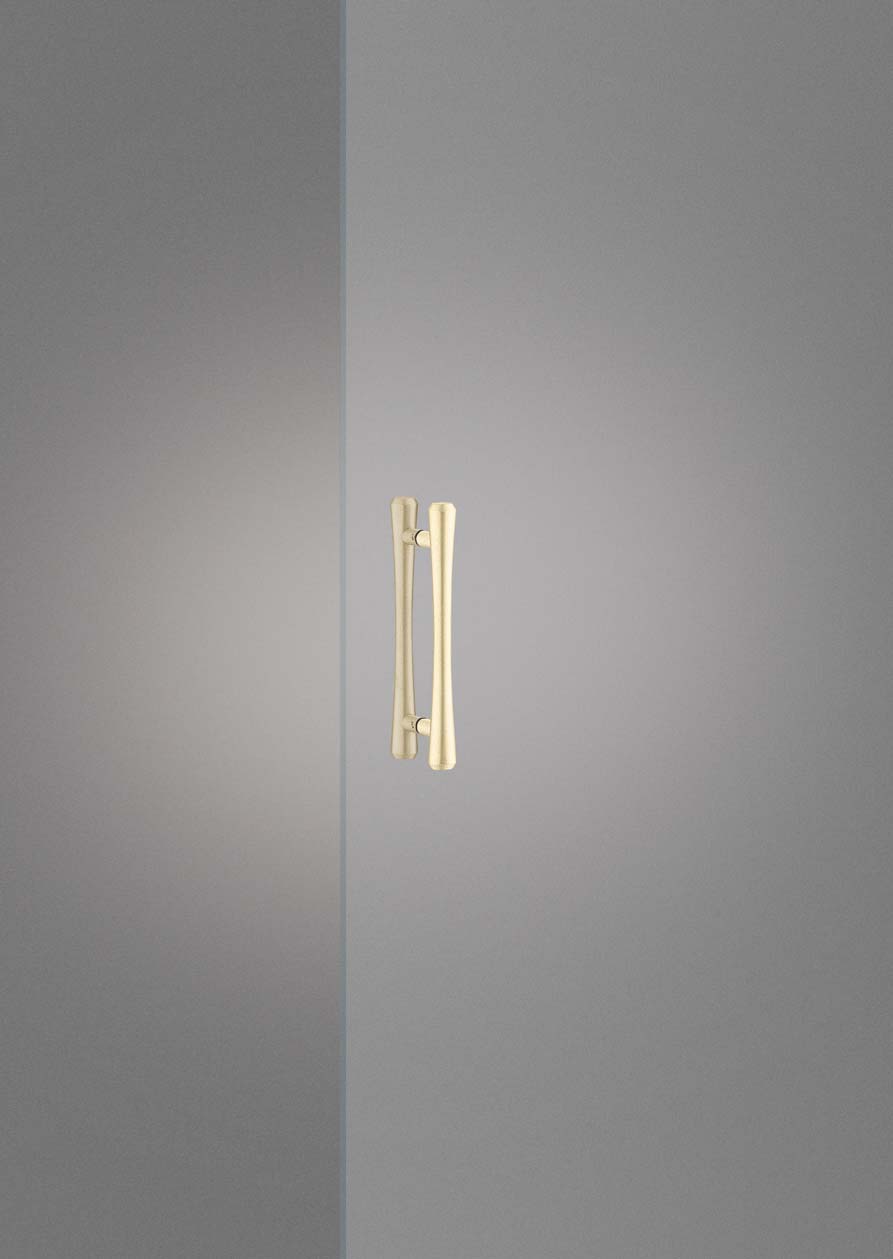 在庫確認可 ユニオン 直送 G1234-25-115-L300 建築用金物 アーキズム ドアハンドル 押し棒 アルミ スレッドラインペイルゴールド 1セット（内外） L300