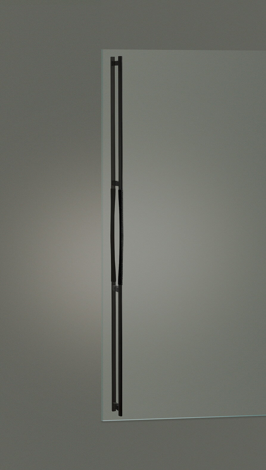 在庫確認可 ユニオン 直送 G1189-26-121-P1925 建築用金物 アーキズム ドアハンドル 押し棒 ユニキャスト ラフブラストブラック＋アルミ ブラック 1セット（内外） L2000(4.0)