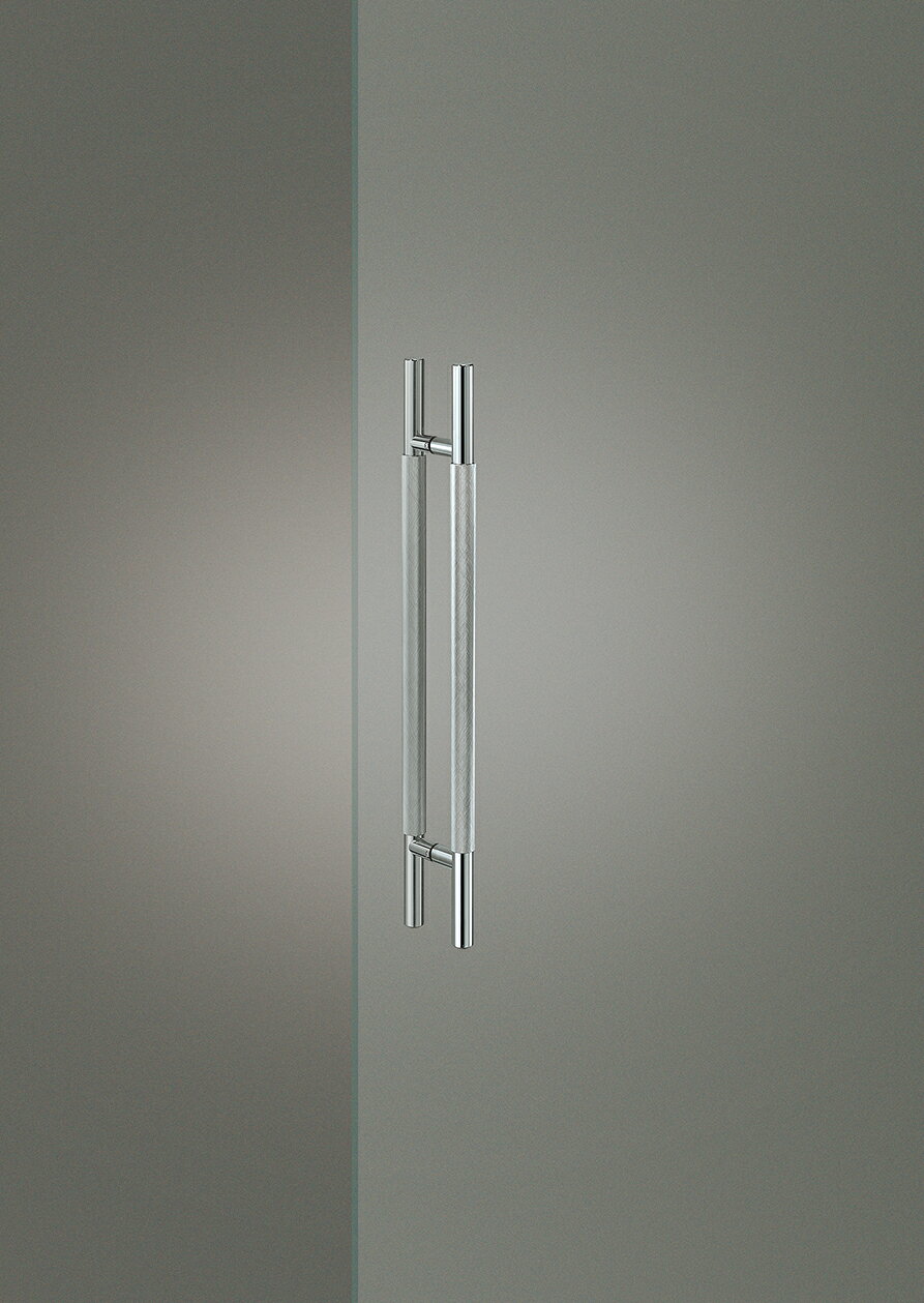 Rakuten - 在庫確認可 ユニオン 直送 G1226-42-021 建築用金物 アーキズム ドアハンドル 押し棒 ブラス クロム 1セット（内外） L600