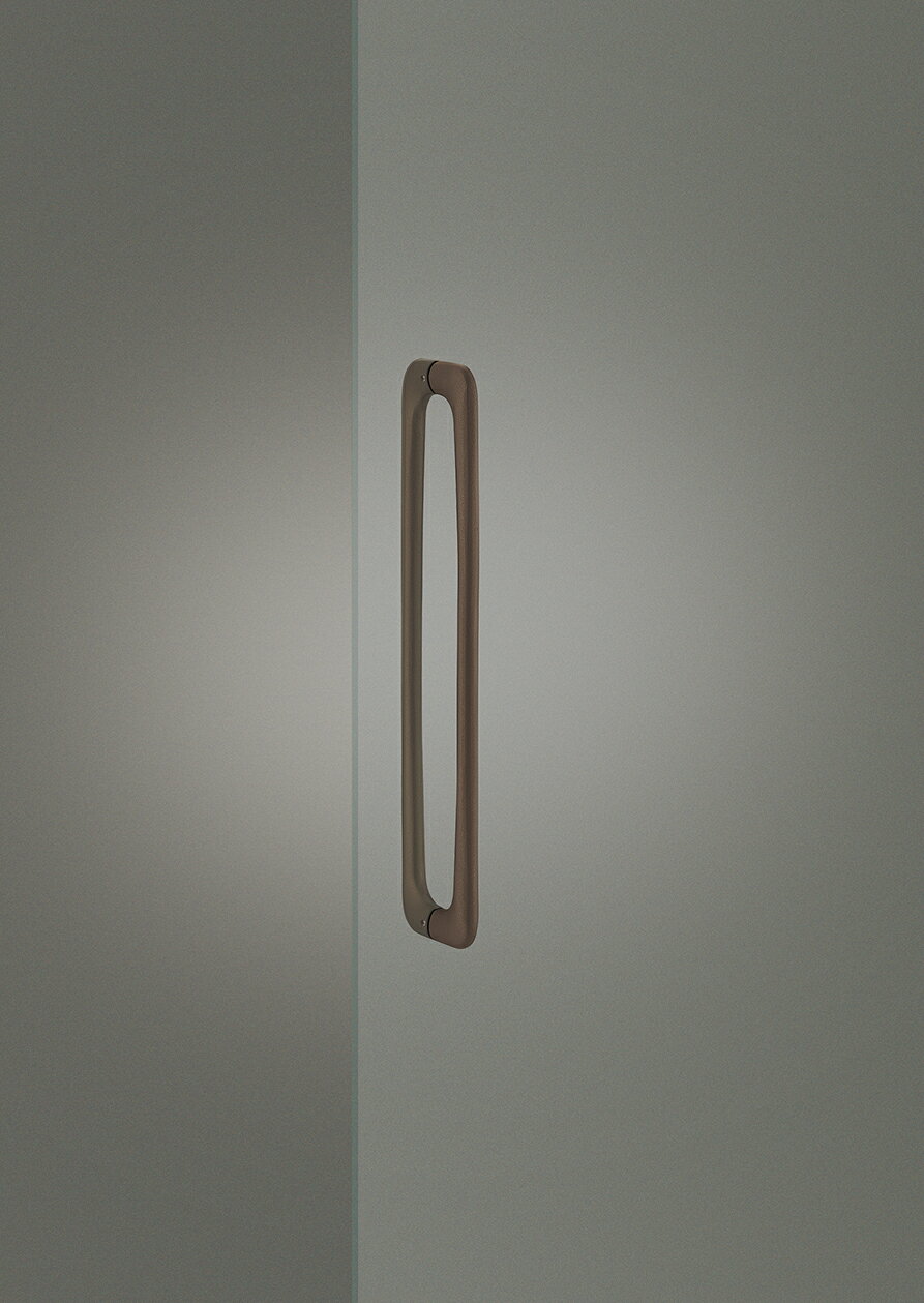 Rakuten - 在庫確認可 ユニオン 直送 G1265-25-193 建築用金物 アーキズム ドアハンドル 押し棒 アルミ ストーンブラストアンバー 1セット（内外） L600