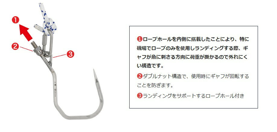 釣具の通販 南紀屋楽天市場店のベルモント(Belmont) 一撃ギャフPro MR-302｜アングル2