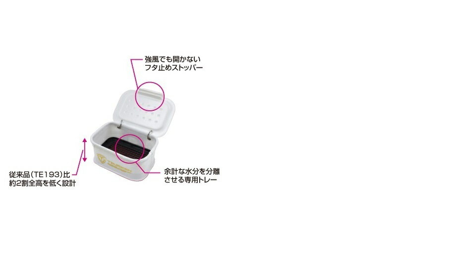 釣研エサバケツTE221Mサイズ