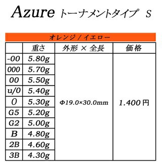 ソルブレ 【Sal-u-Bre】 Azure アズール Type-T オレンジ S φ19.0×30.8mm 2