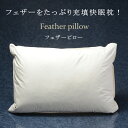 フェザーピローサイズ：43x63cm（ピロー 枕カバー43x63cm対応 寝具 枕 まくら マクラ 睡眠 快眠 ベッド 寝室 安眠 ホテル 高級 ギフト プレゼント 寝心地 肩こり 首こり 洗える 洗濯可 羽毛 贈り物 春眠 新生活 新春 おすすめ）NANNA