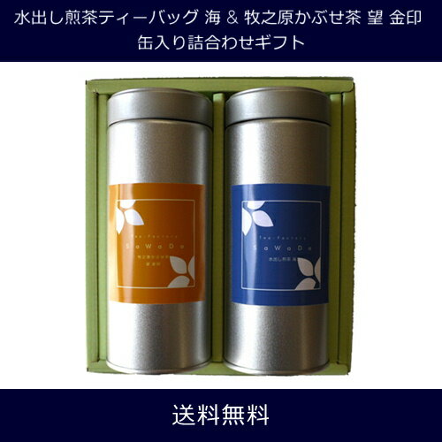 水出し煎茶ティーバッグ 海 & 牧之原かぶせ茶 望 金印 缶入り詰合わせギフト 8個以上ご購入専用ページ （お茶/煎茶/深蒸し煎茶/緑茶/かぶせ茶/ティーバッグ/静岡県産）NANNA 2
