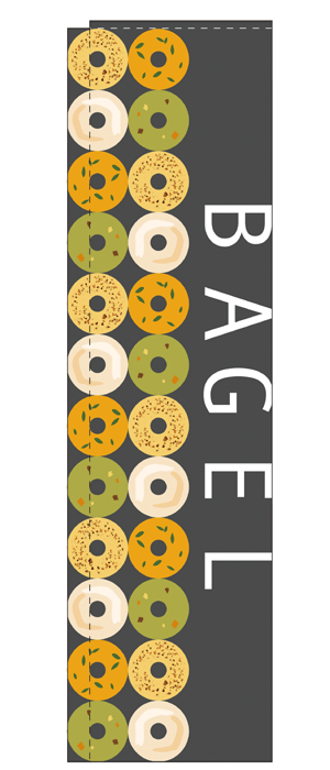 5854 スリムのぼり旗 棒袋タイプ BAGEL