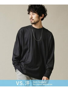 【SALE／20%OFF】Anti SoakedヘビークルーネックワイドロングTシャツ NANO universe ナノユニバース カットソー Tシャツ ブラック ホワイト ベージュ【RBA_E】【送料無料】[Rakuten Fashion]