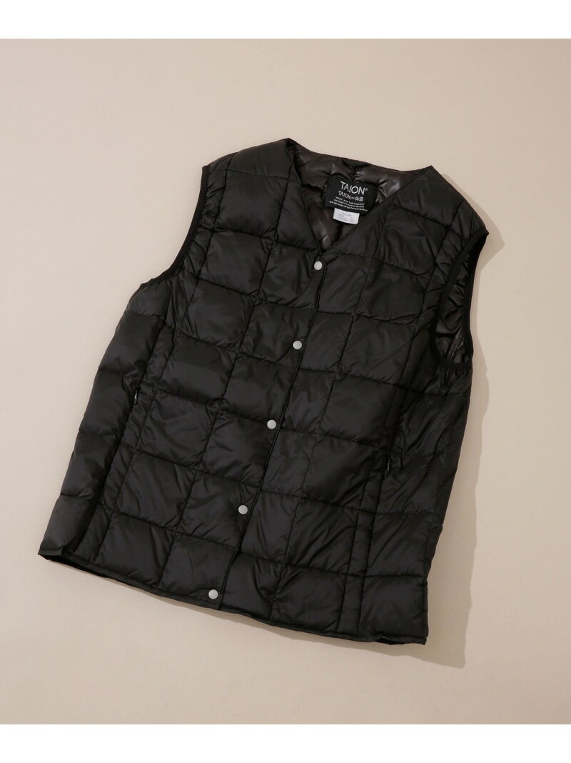 【SALE／20%OFF】TAION/Vネックボタンダウンベスト NANO universe ナノユニバース ジャケット・アウター ダウンジャケット・ダウンベスト ブラック グレー ホワイト ブルー ネイビー ベージュ【RBA_E】[Rakuten Fashion]のサムネイル