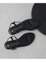 FABIO RUSCONI/スタッズサンダル NANO universe ナノユニバース シューズ・靴 サンダル ブラック【送料無料】[Rakuten Fash...