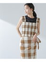 【SALE/40%OFF】RITA ROW/Checkered smocked body top NANO universe ナノユニバース トップス ベスト・...