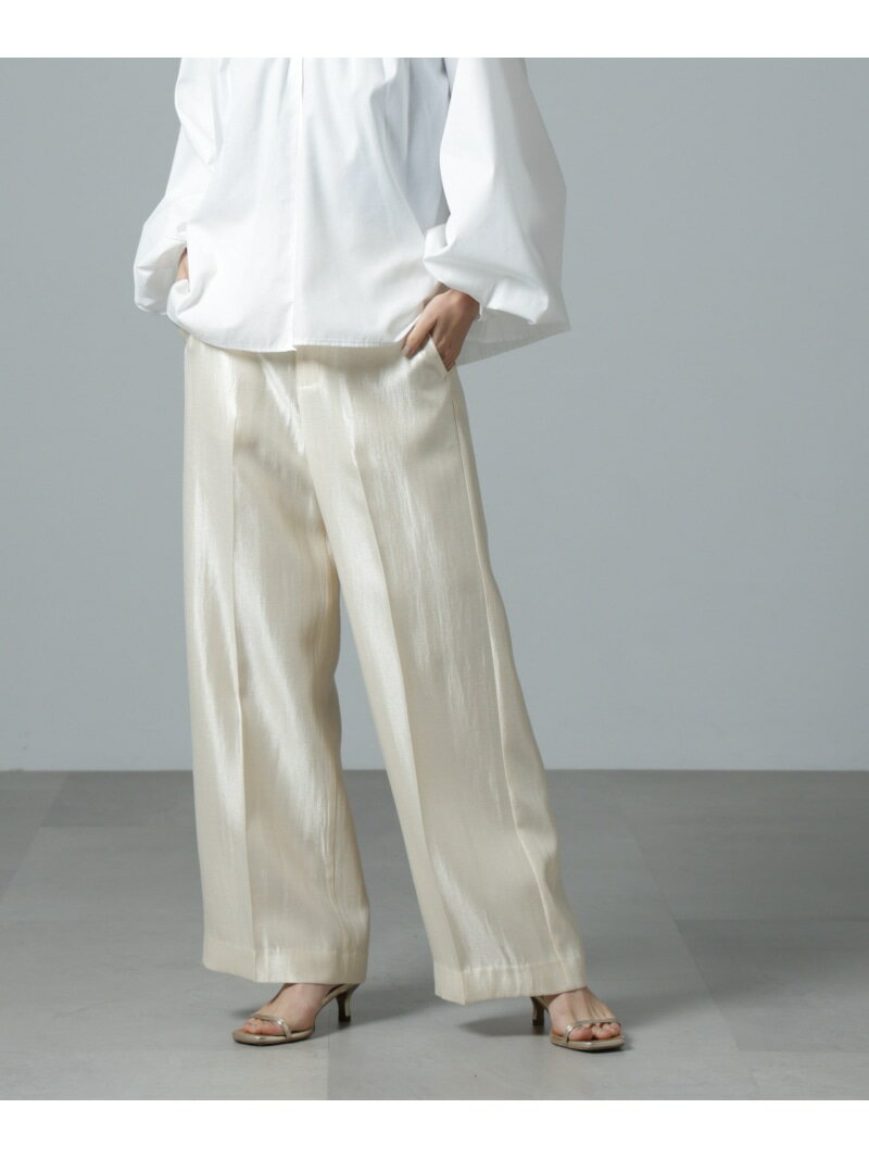 【SALE／40%OFF】シャイニーサテンイージーパンツ NANO universe ナノユニバース パンツ その他のパンツ ホワイト ブラック ブルー【RBA_E】【送料無料】[Rakuten Fashion]のサムネイル