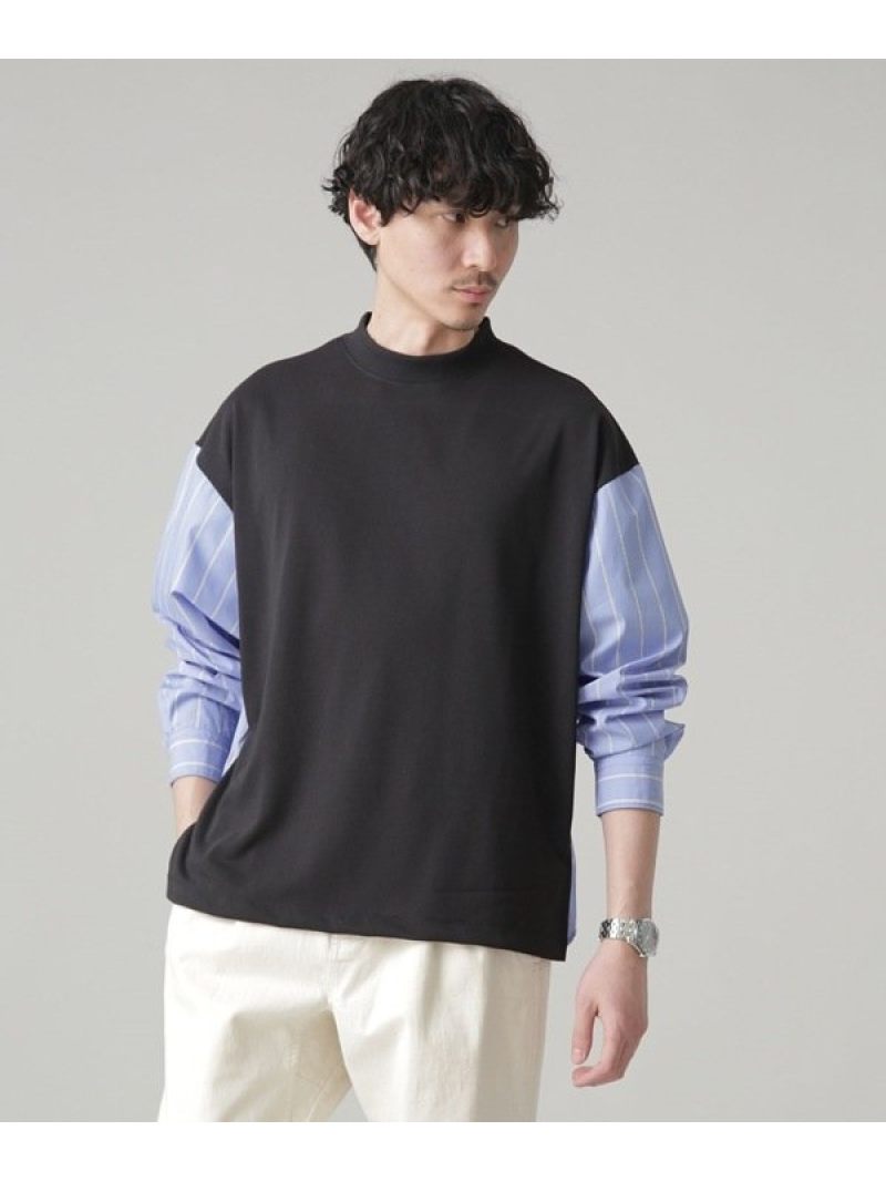 LB.03/コンビスウェット LB.03 Section ナノユニバース トップス カットソー・Tシャツ ブラック ホワイト【送料無料】[Rakuten Fashion]のサムネイル