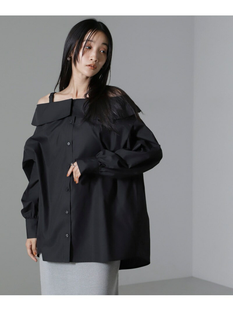 【SALE／60%OFF】オフショルダーデザインシャツ NANO universe ナノユニバース 