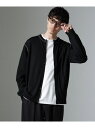 【SALE/50%OFF】コントラストラインクルーネックカーディガン NANO universe ナノユニバース トップス ニット レッド ブラック【RBA_E...