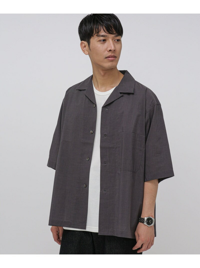 【SALE／3%OFF】LB.03/TEXBRID(R)オープンカラーシャツ LB.03 Section ナノユニバース トップス シャツ・ブラウス グレー ホワイト ブラウン【RBA_E】【送料無料】[Rakuten Fashion]のサムネイル