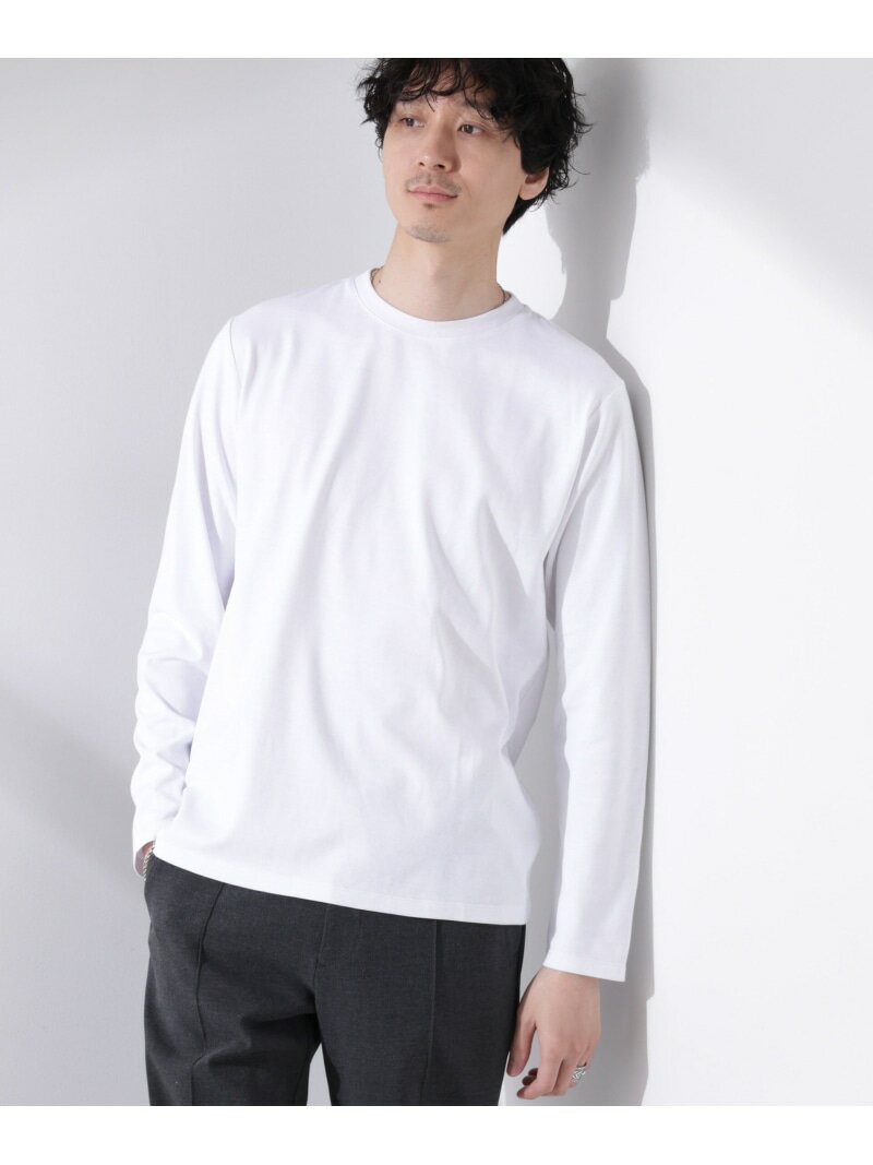 【SALE／30%OFF】Anti Soaked(R)汗染み防止 クルーネックTシャツ 長袖 NANO universe ナノユニバース トップス カットソー・Tシャツ ホワイト グレー ブラック【RBA_E】【送料無料】[Rakuten Fashion]