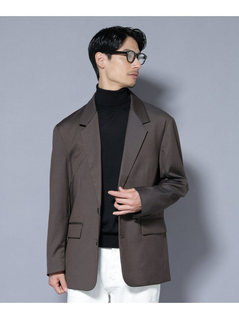 DELEGANTEエアリーサキソニー グリッターストライプテーラードジャケット(セットアップ可) NANO universe ナノユニバース ジャケット・アウター その他のジャケット・アウター ベージュ ブラウン グレー【送料無料】[Rakuten Fashion]