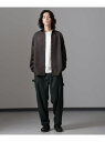 【SALE/40%OFF】WEB限定/フェイクスエードBigシャツ NANO universe ナノユニバース トップス シャツ・ブラウス ブラック グレー ブ...
