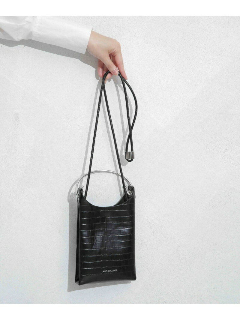 【SALE／50%OFF】ADD CULUMN/ARCHI - THIN CROCO S NANO universe ナノユニバース バッグ その他のバッグ ホワイト ブラック【RBA_E】【送料無料】[Rakuten Fashion](4)