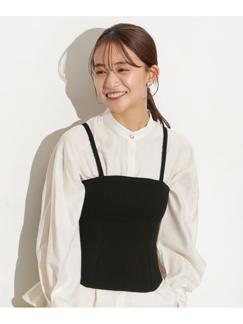 【SALE／50%OFF】ニットビスチェ ストラップ取り外し可 NANO universe ナノユニバース トップス ニット..