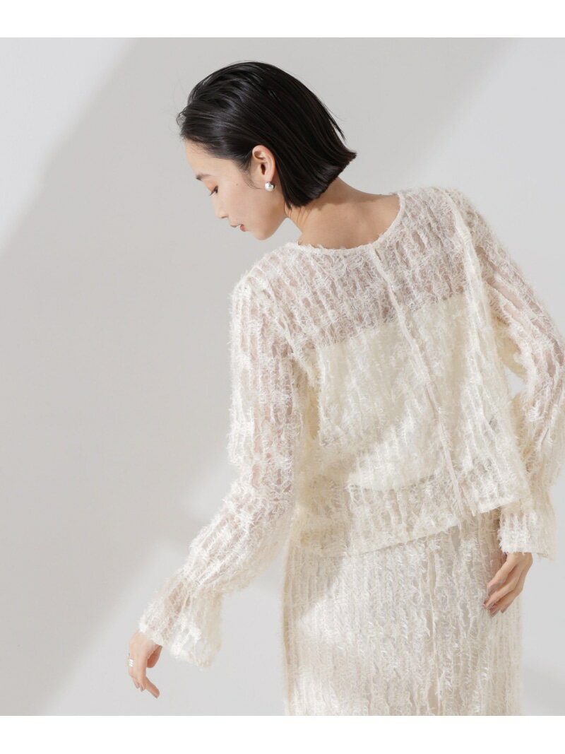 【SALE／40%OFF】フリンジチュール前後2wayブラウス(セットアップ可) NANO universe ナノユニバース ト..