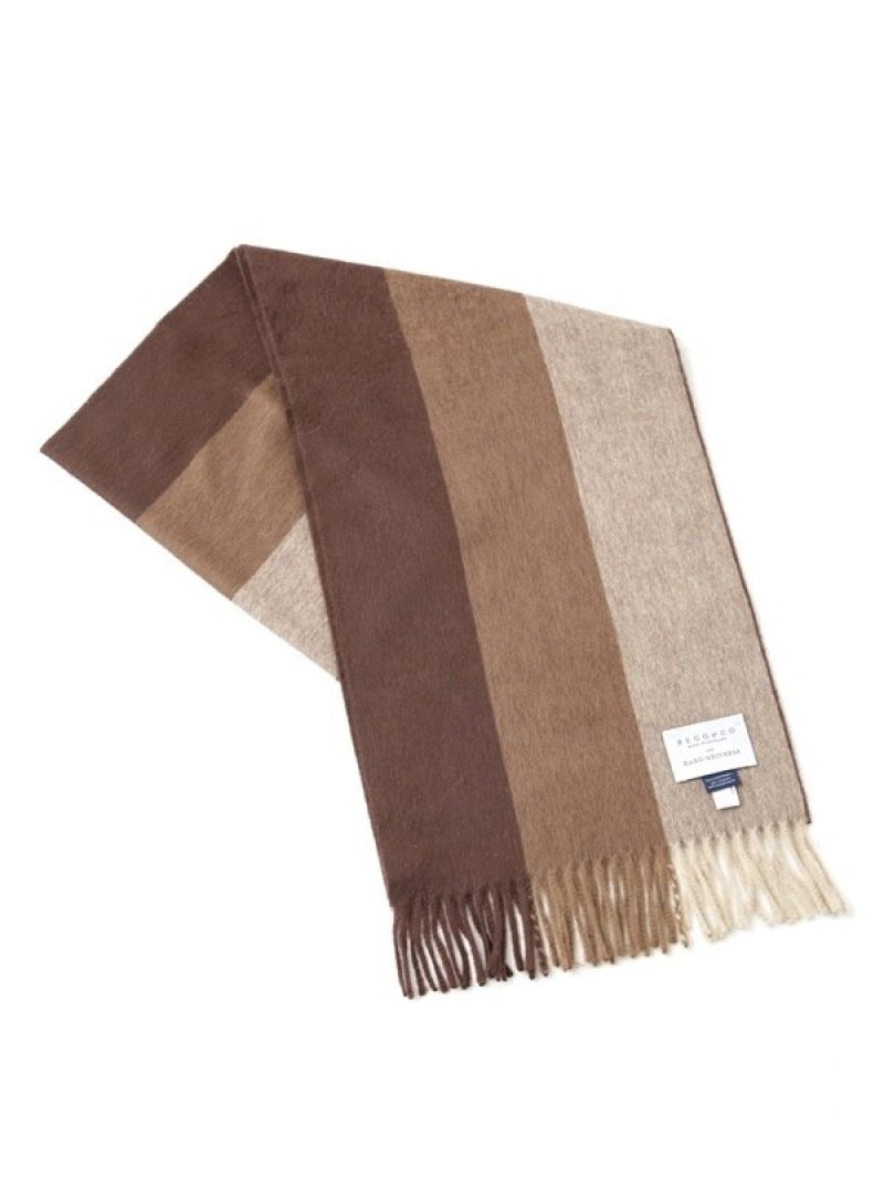 【SALE／40%OFF】別注WFマルチパネルストライプマフラー BEGG ナノユニバース ファッショングッズ マフラー/スヌード ブラウン ブルー【RBA_E】【送料無料】[Rakuten Fashion]