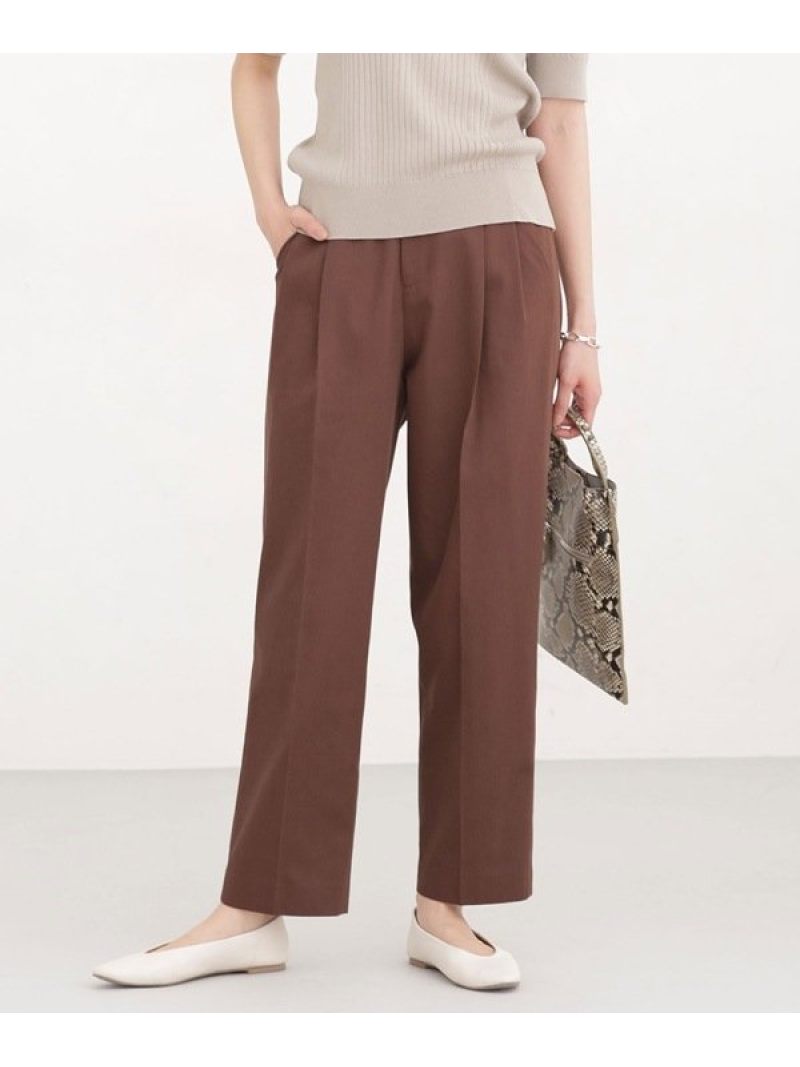 【SALE／40%OFF】レオファインツイル 2タックパンツ (セットアップ可) NANO universe ナノユニバース パンツ その他のパンツ ブラウン【RBA_E】【送料無料】[Rakuten Fashion]のサムネイル