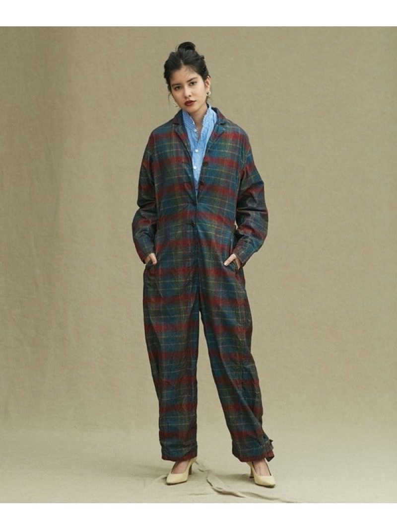 【SALE／60%OFF】LB.02/チェックコーデュロイジャンプスーツ 長袖 NANO universe ナノユニバース ワンピース・ドレス ワンピース【RBA_E】【送料無料】[Rakuten Fashion]のサムネイル