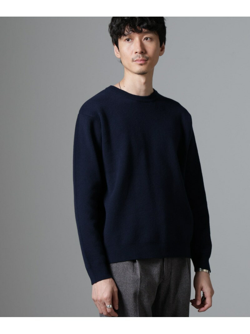 【SALE／60%OFF】シルク混クルーネックニット NANO universe ナノユニバース トップス ニット ネイビー ブラック グレー ベージュ【RBA_E】[Rakuten Fashion]のサムネイル