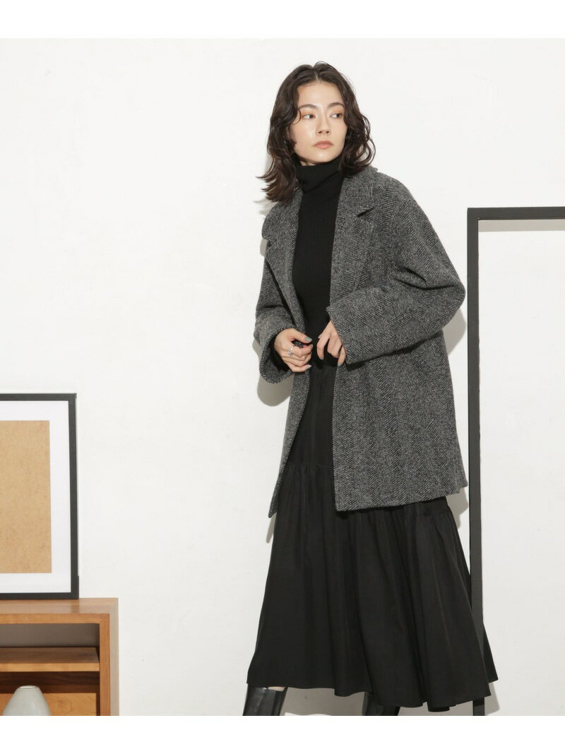【SALE／35%OFF】MAPELヘリンボーンスライバーミドル丈コート NANO universe ナノユニバース ジャケット・アウター その他のジャケット・アウター【RBA_E】【送料無料】[Rakuten Fashion]のサムネイル