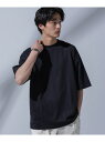 Anti Soaked(R)汗染み防止 クルーネックビッグT NANO universe ナノユニバース トップス カットソー Tシャツ ブラック ホワイト ブルー【先行予約】 【送料無料】 Rakuten Fashion