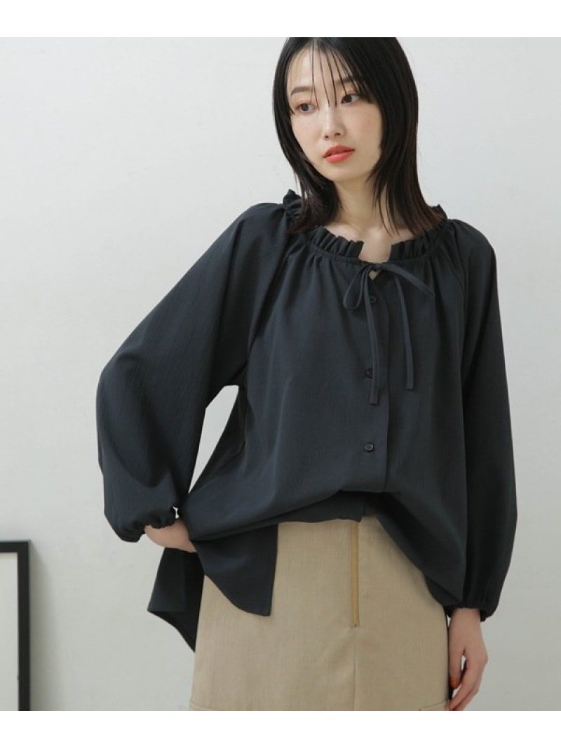 【SALE／20%OFF】LB.04/前後2way楊柳フリルカラーチュニックブラウス NANO universe ナノユニバース トップス シャツ・ブラウス グレー ホワイト ブラウン【RBA_E】【送料無料】[Rakuten Fashion]のサムネイル