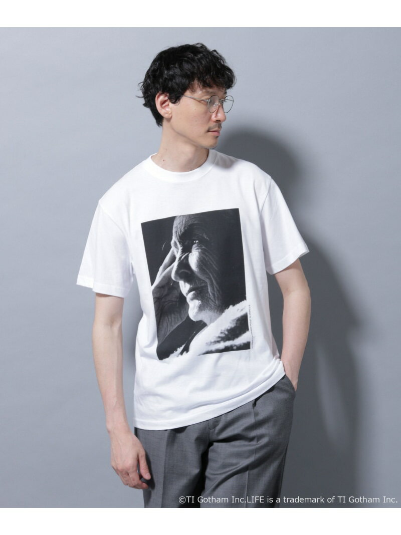 【SALE／50%OFF】「着るアート」LIFE PICTURE COLLECTION フォトT 1 NANO universe ナノユニバース トップス カットソー・Tシャツ ホワイト【RBA_E】[Rakuten Fashion]