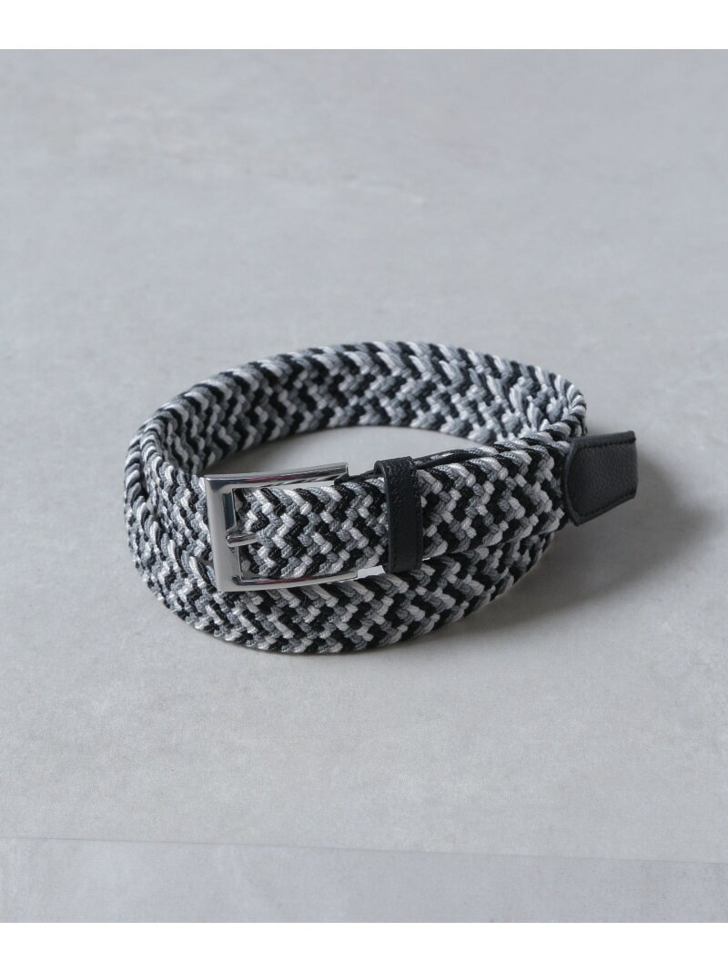 【SALE／20%OFF】ゴムメッシュベルト NANO universe ナノユニバース ファッション雑貨 ベルト ブラック ネイビー レッド【RBA_E】[Rakuten Fashion]