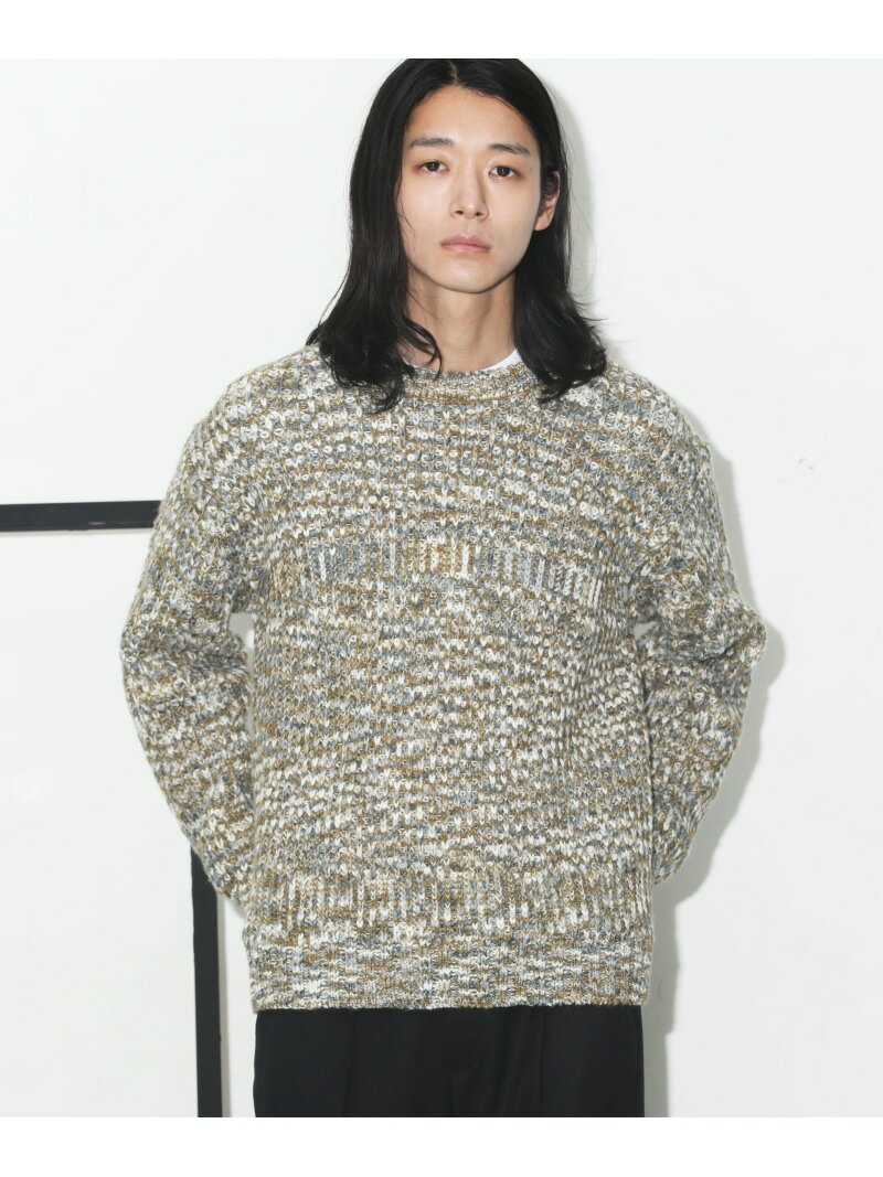 【SALE／60%OFF】FIVE MIX 引き揃えニットプルオーバー NANO universe ナノユニバース トップス ニット レッド ブルー カーキグリーン ホワイト【RBA_E】[Rakuten Fashion]のサムネイル