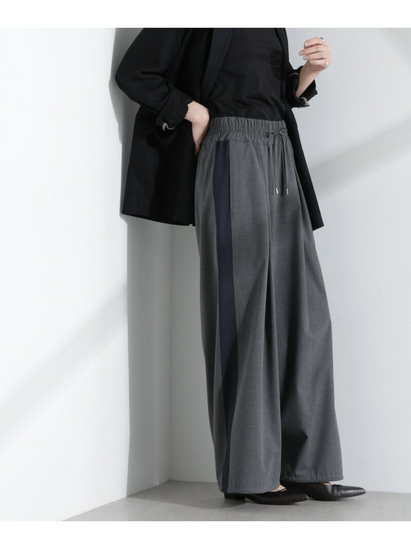 【SALE／30%OFF】ラインイージーワイドパンツ NANO universe ナノユニバース パンツ その他のパンツ ネイビー グレー【RBA_E】【送料無料】[Rakuten Fashion]のサムネイル